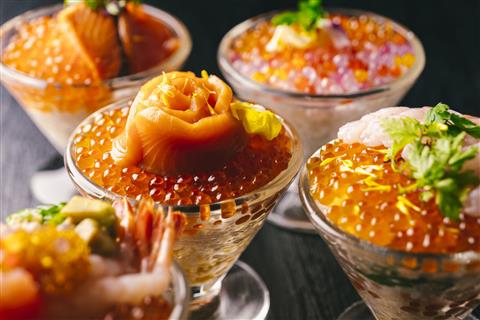 朝食ビュッフェ（盛付けの一例）